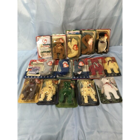 Vintage Lot of 14 TY Beanie Babies McDonalds  Sealed New Chilly, Peanut, Etc. - Picture 1 of 16